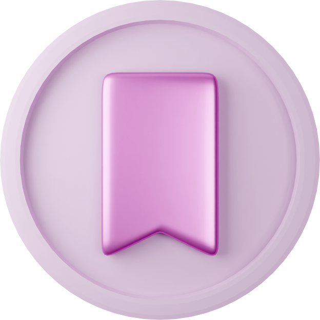 3D save post icon. Bookmark Symbol.